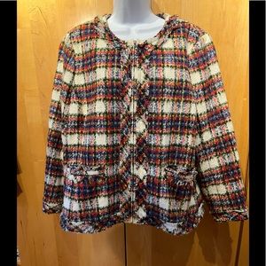 Lands end plaid jacket. Woman’s size 16W. No tags - perfect condition